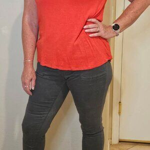 Prana-Pocket V-Neck Tee-Red-XL